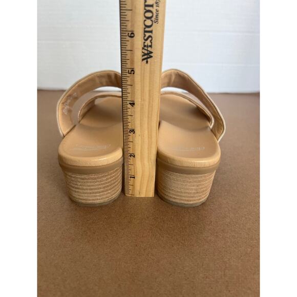 NWT Dansko Theresa Gold/Tan Leather Multi-Strap Slip-On Block Heel Sandal 9.5-10 - Picture 8 of 11